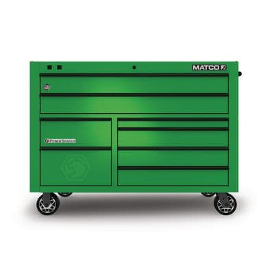 55" x 25" DOUBLE-BAY 2s SERIES TOOLBOX (SCREAMIN' GREEN™/BLACK)