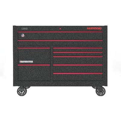 57" x 28" DOUBLE-BAY 4s SERIES TOOLBOX (TOUGH BALLISTIC BLACK/RED)