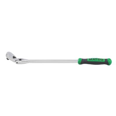 3/8" DRIVE 18-1/2" EIGHTY8 TOOTH LOCKING FLEX RATCHET WITH ERGO HANDLE - GREEN