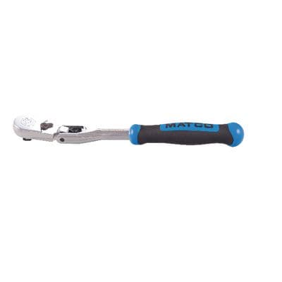 3/8" DRIVE 10" EIGHTY8 TOOTH LOCKING FLEX RATCHET WITH ERGO HANDLE - BLUE