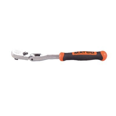 3/8" DRIVE 10" EIGHTY8 TOOTH LOCKING FLEX RATCHET WITH ERGO HANDLE - ORANGE