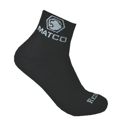 MEN'S REDBACK MATCO BAMBOO QUARTER SOCKS, BLACK - 6 PAIRS