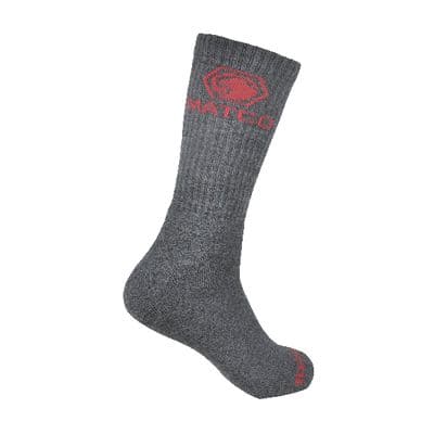 MEN'S REDBACK MATCO BAMBOO CREW SOCKS, HEATHER GREY - 6 PAIRS