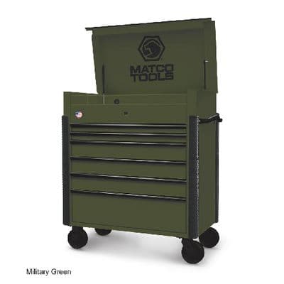 41" x 23" JSC773 ROLLING TOOL CART (MILITARY GREEN/BLACK)