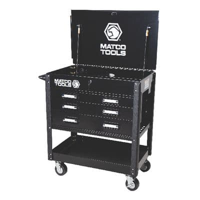 35" x 21" MSC4 ROLLING TOOL CART (BLACK/CHROME)