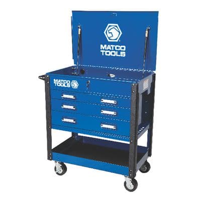 35" x 21" MSC4 ROLLING TOOL CART (BLUE/CHROME)