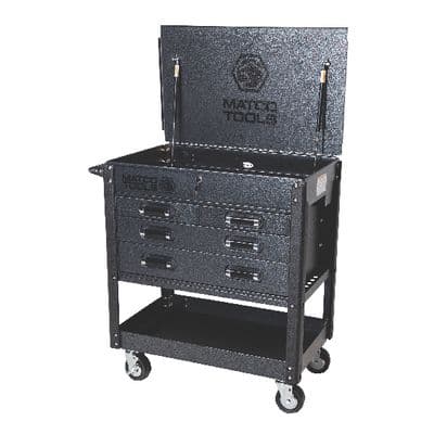 35" x 21" MSC4 ROLLING TOOL CART (SILVER VEIN/BLACK)