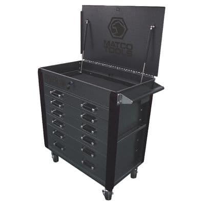 35" x 21" MSC4FD ROLLING TOOL CART (SILVER VEIN/BLACK)