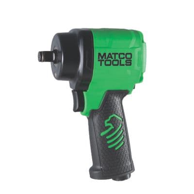 1/2" DRIVE STUBBY PNEUMATIC IMPACT WRENCH - GREEN