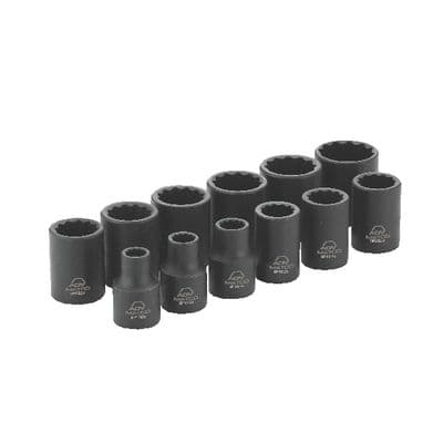 12 PIECE 3/8" DRIVE SAE 12 POINT ADV IMPACT SOCKET SET