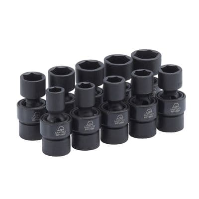 10 PIECE 3/8" DRIVE METRIC 6 POINT ADV UNIVERSAL IMPACT SOCKET SET