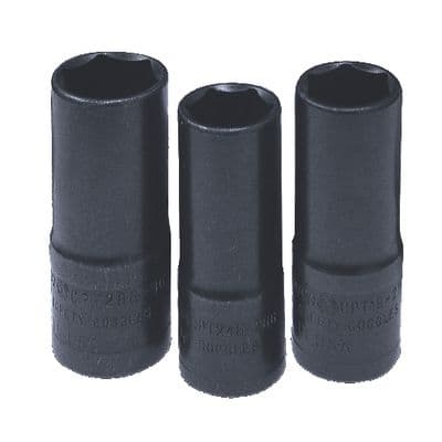 1/2" DRIVE 3 PIECE 6 POINT THIN WALL FLIP SOCKET SET