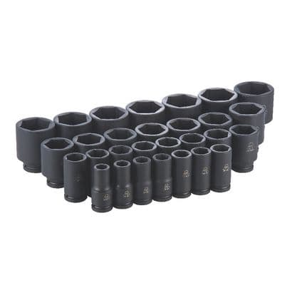 29 PIECE 3/4" DRIVE SAE 6 POINT ADV DEEP IMPACT SOCKET SET