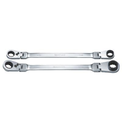 2 PIECE REVERSIBLE DOUBLE BOX FLEX RATCHETING WRENCH SET