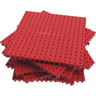 RED MODULAR 6" X 6" ORGANIZATION BOARD 16 PIECE